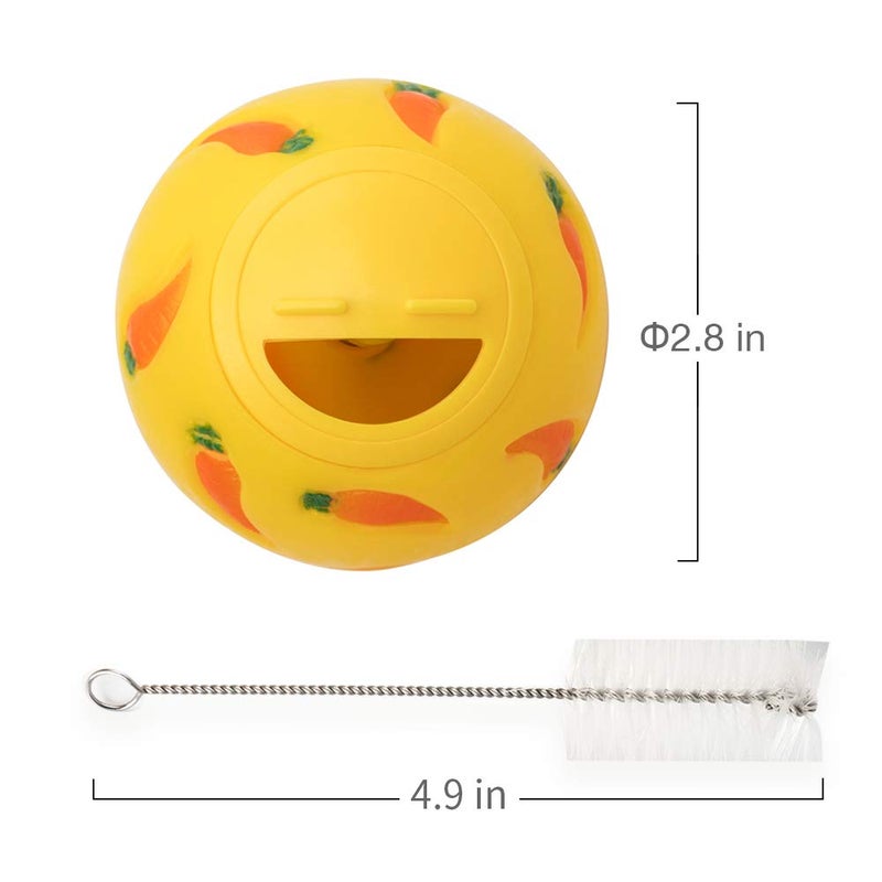 Niteangel Treat Ball, Snack Ball for Guinea Pigs, Rabbits, Hedgehogs and Other Small Pets (Small, Yellow & Blue) - Image 5